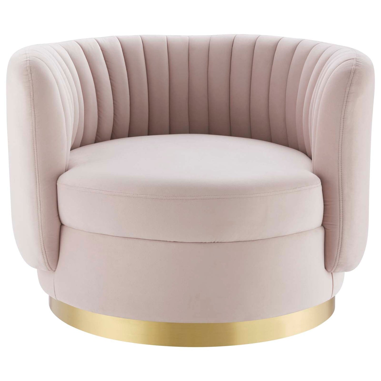 Embrace Tufted Performance Velvet Performance Velvet Swivel Chair By HouseBean