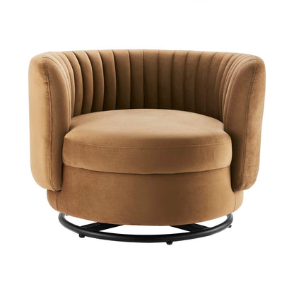 Embrace Tufted Performance Velvet Performance Velvet Swivel Chair By HouseBean