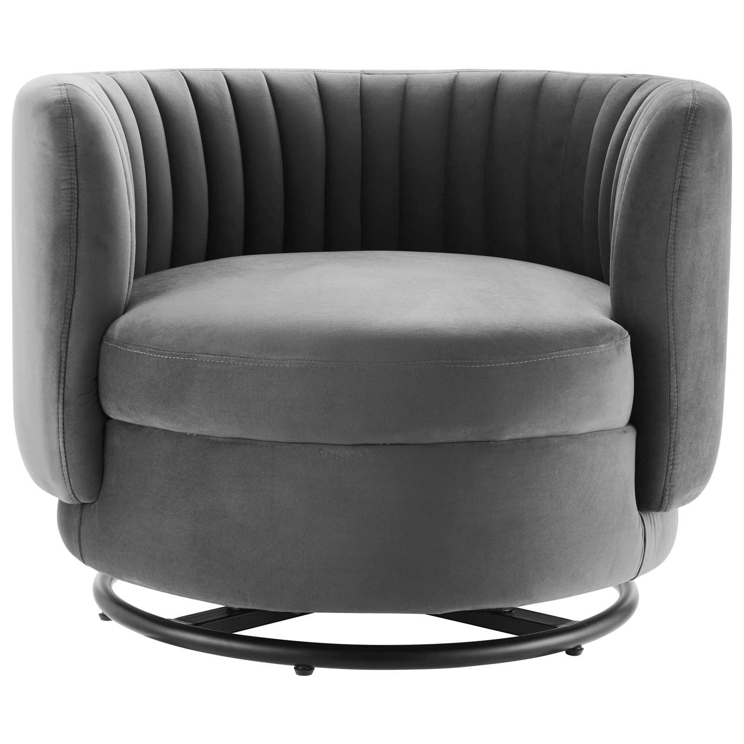 Embrace Tufted Performance Velvet Performance Velvet Swivel Chair By HouseBean