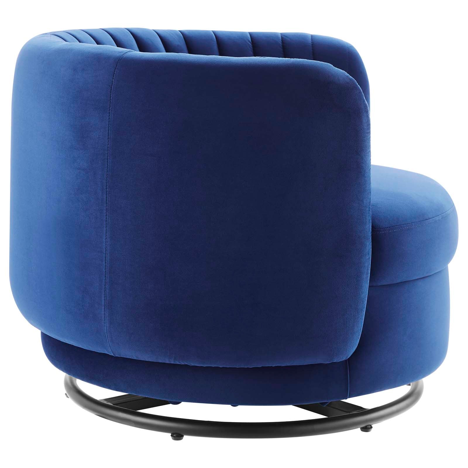 Embrace Tufted Performance Velvet Performance Velvet Swivel Chair By HouseBean