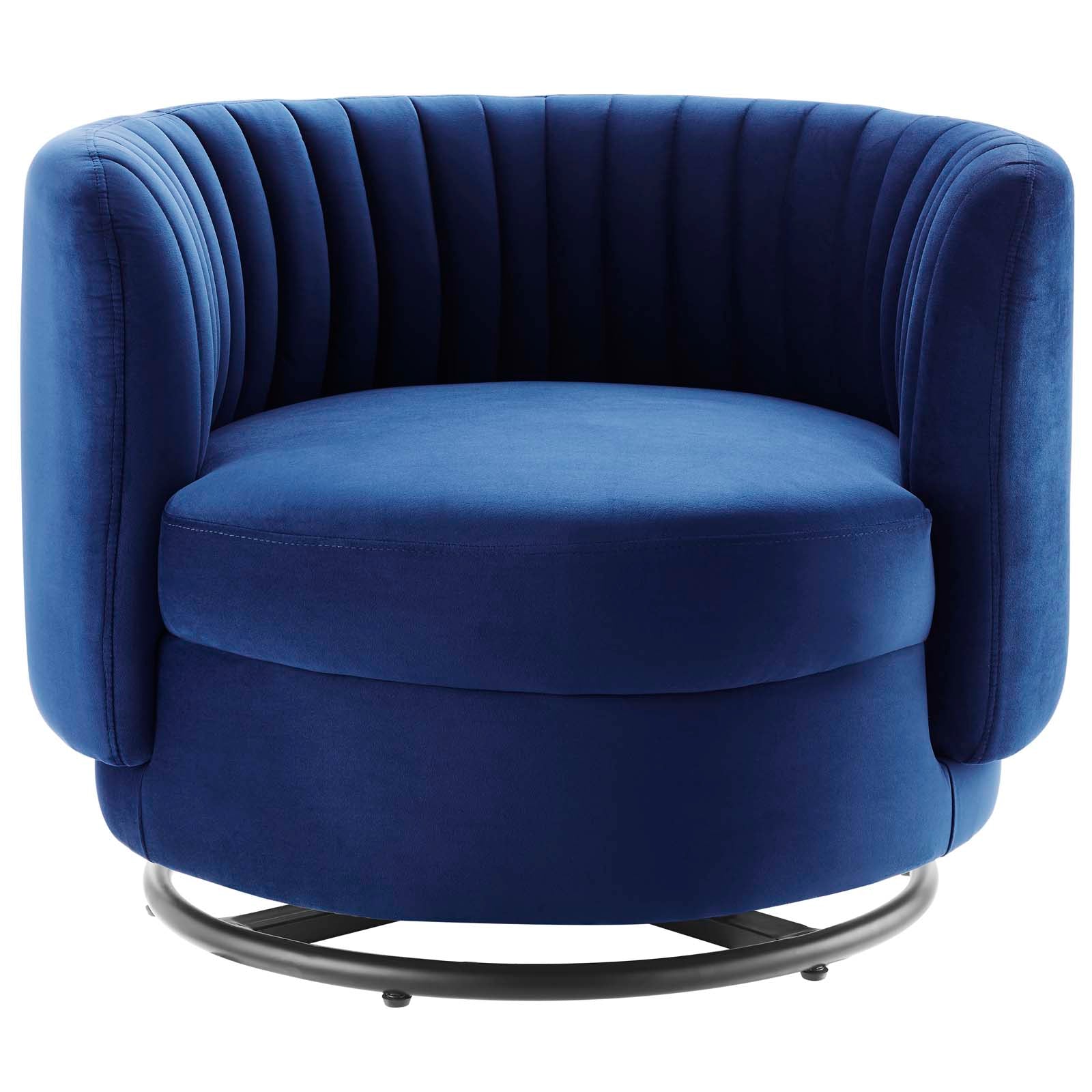 Embrace Tufted Performance Velvet Performance Velvet Swivel Chair By HouseBean