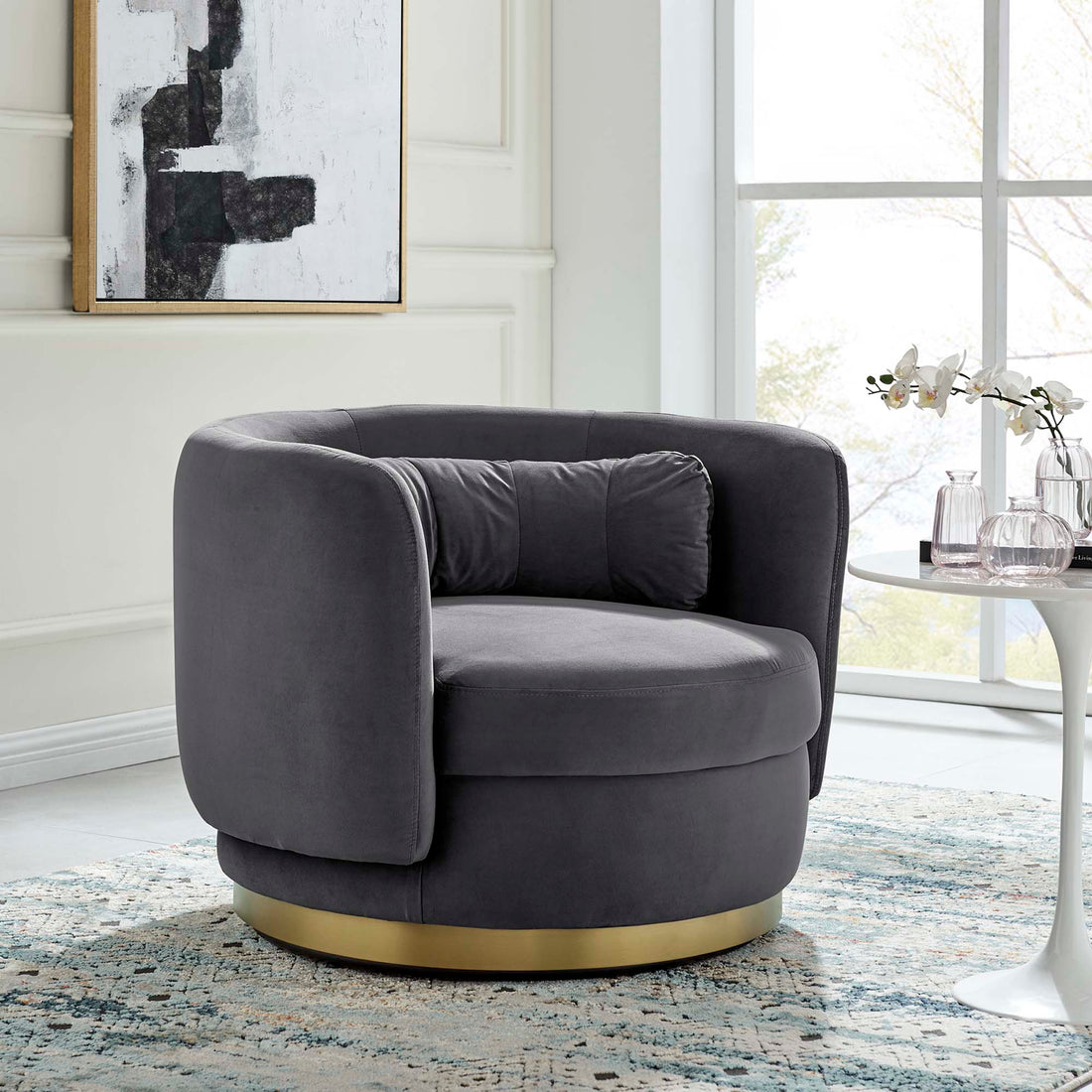 Relish Performance Velvet Performance Velvet Swivel Chair by Modway