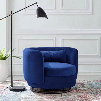 Relish Performance Velvet Performance Velvet Swivel Chair By HouseBean