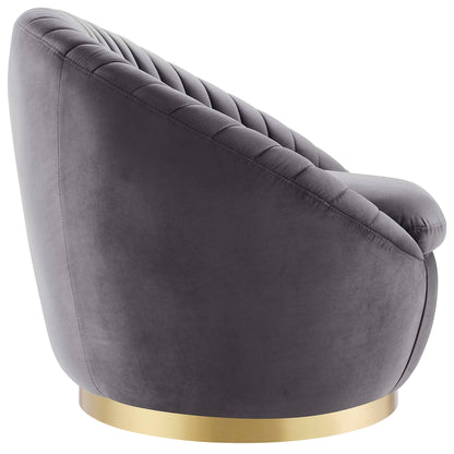 Whirr Tufted Performance Velvet Performance Velvet Swivel Chair by Modway