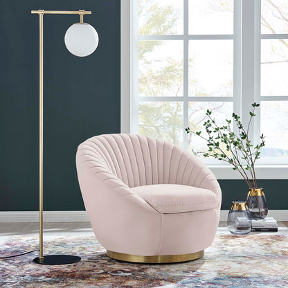 Whirr Tufted Performance Velvet Performance Velvet Swivel Chair by Modway