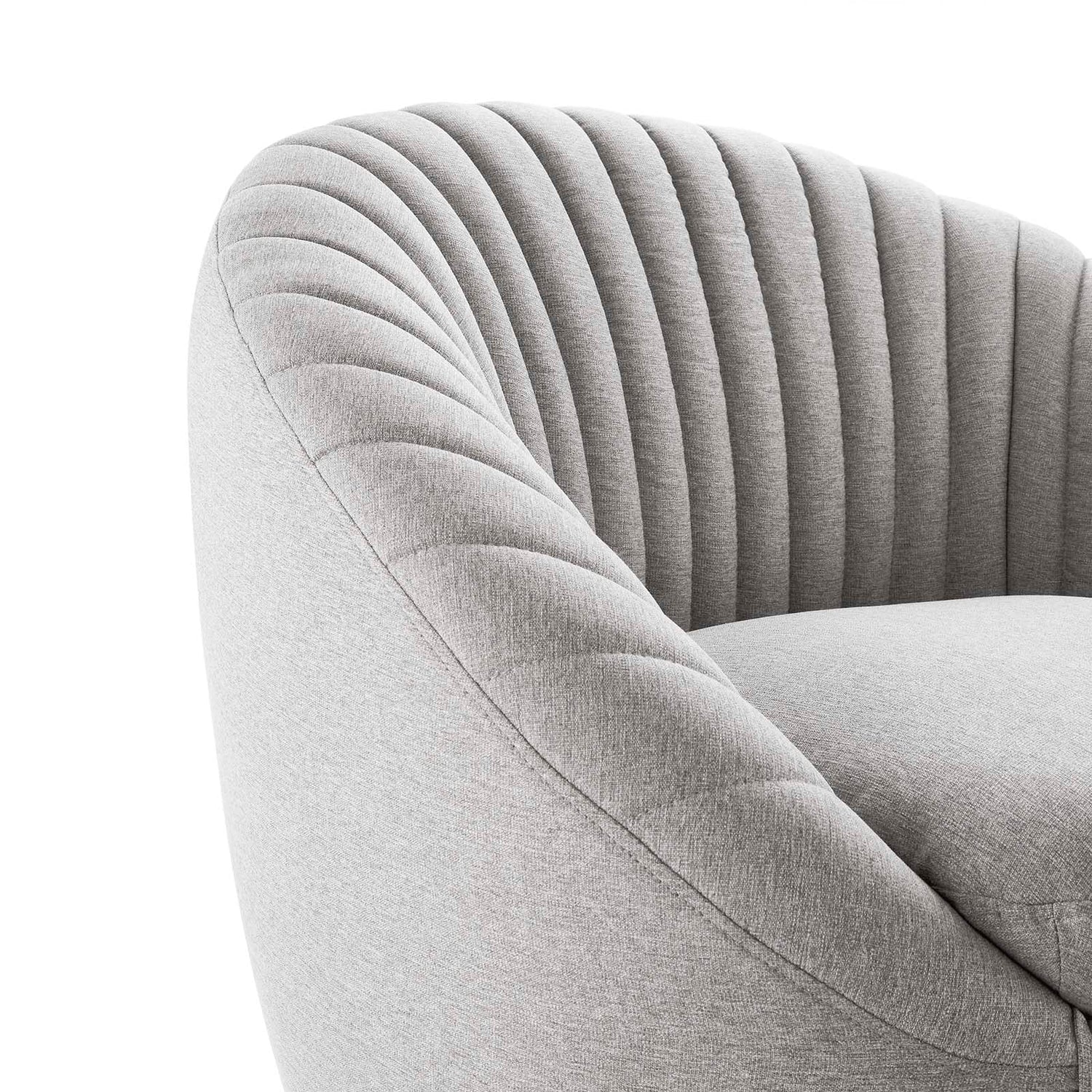 Whirr Tufted Fabric Swivel Chair By HouseBean