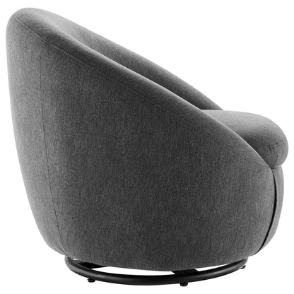 Buttercup Upholstered Fabric Swivel Chair By HouseBean