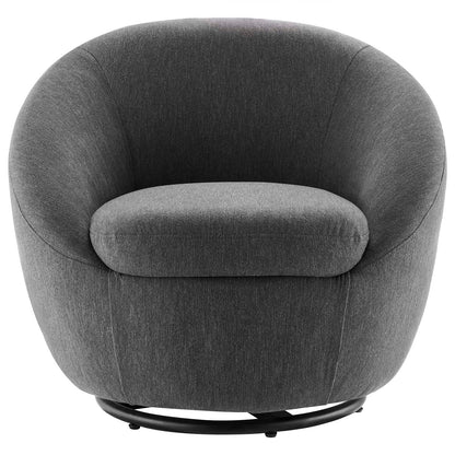 Buttercup Upholstered Fabric Swivel Chair By HouseBean