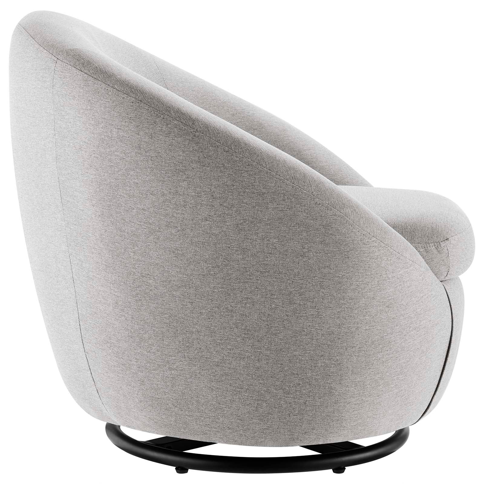 Buttercup Upholstered Fabric Swivel Chair By HouseBean