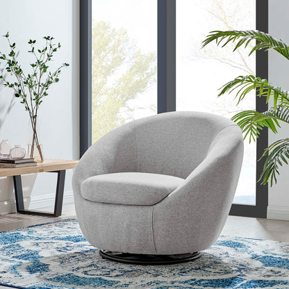 Buttercup Upholstered Fabric Swivel Chair By HouseBean