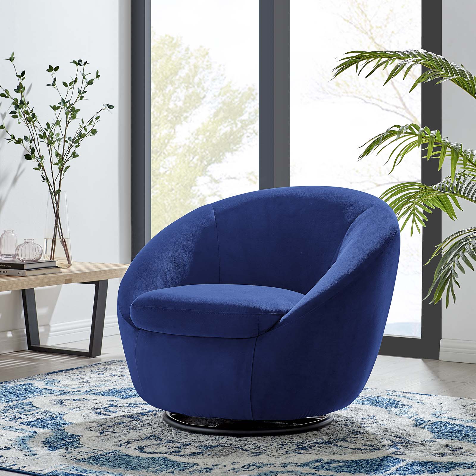 Buttercup Performance Velvet Performance Velvet Swivel Chair By HouseBean