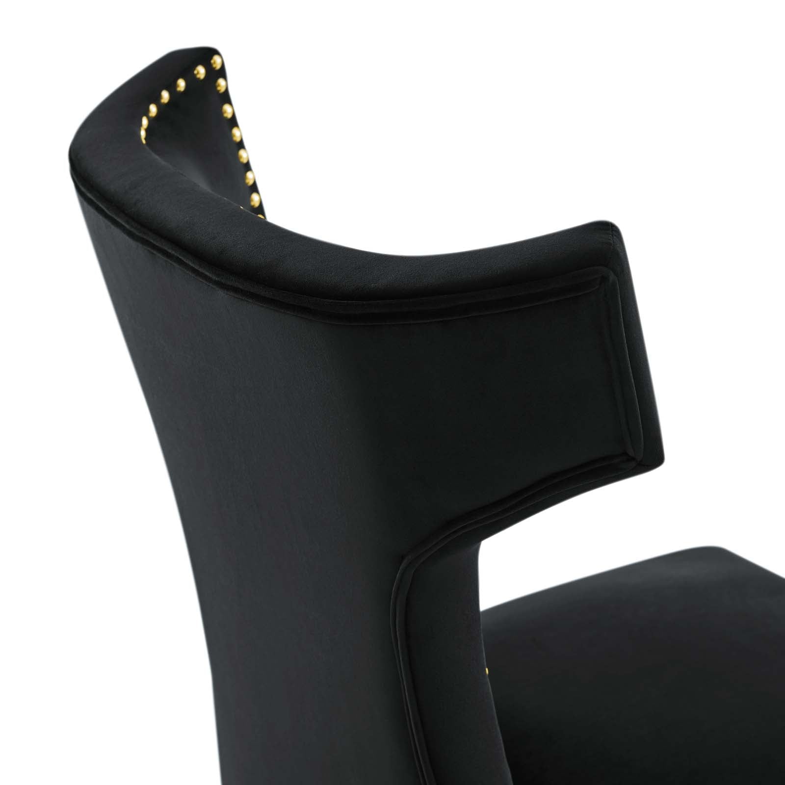 Curve Performance Velvet Dining Chairs - Set of 2 By HouseBean