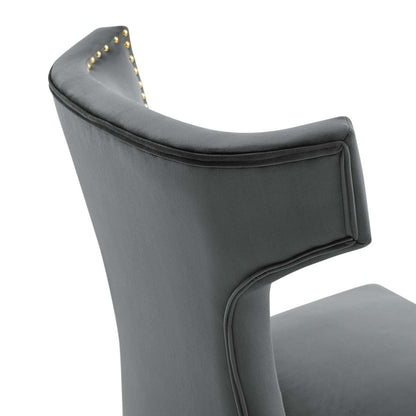 Curve Performance Velvet Dining Chairs - Set of 2 By HouseBean