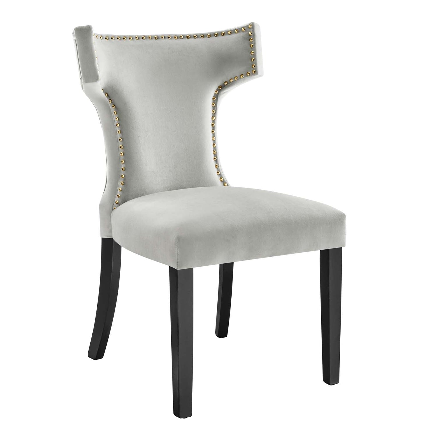 Curve Performance Velvet Dining Chairs - Set of 2 By HouseBean