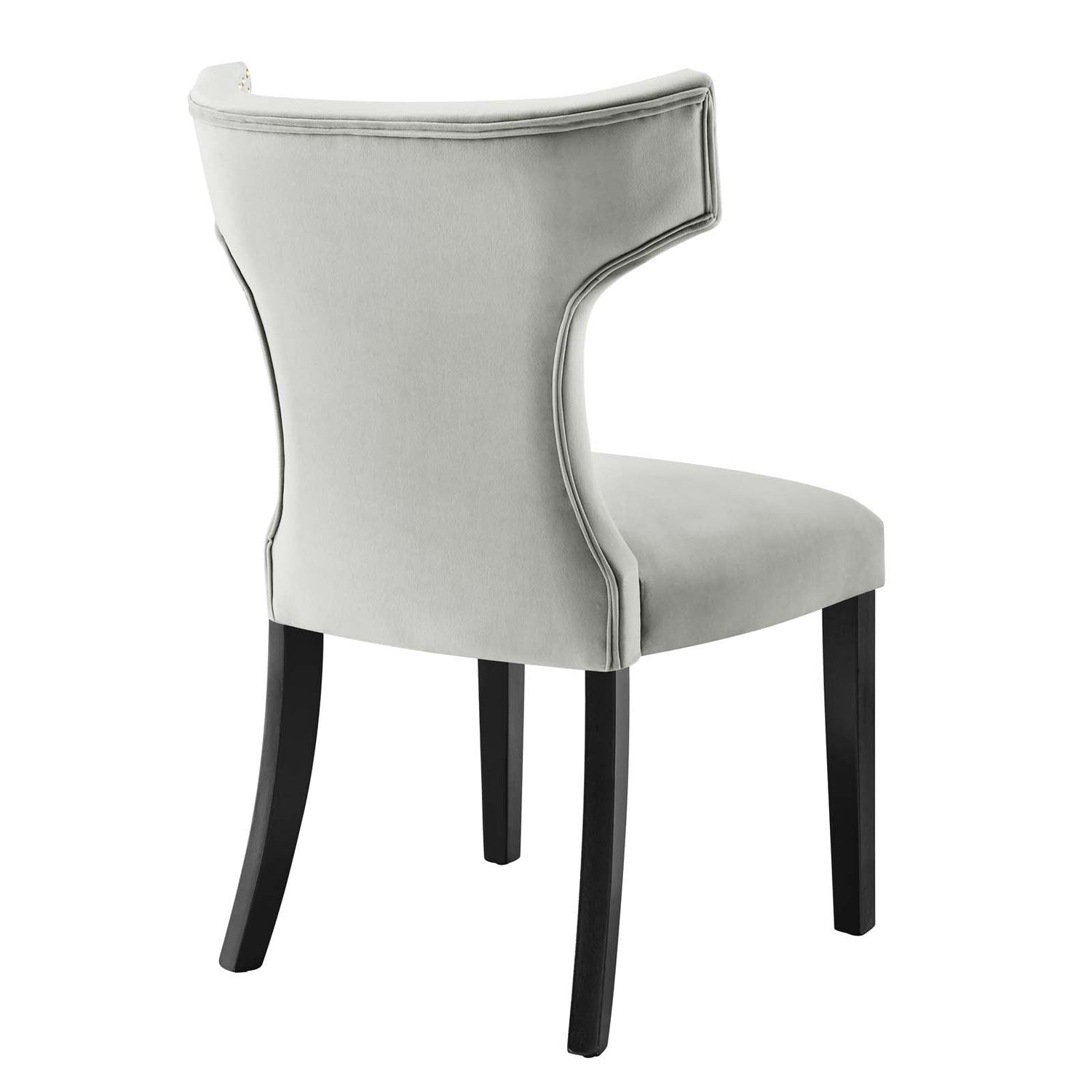 Curve Performance Velvet Dining Chairs - Set of 2 By HouseBean