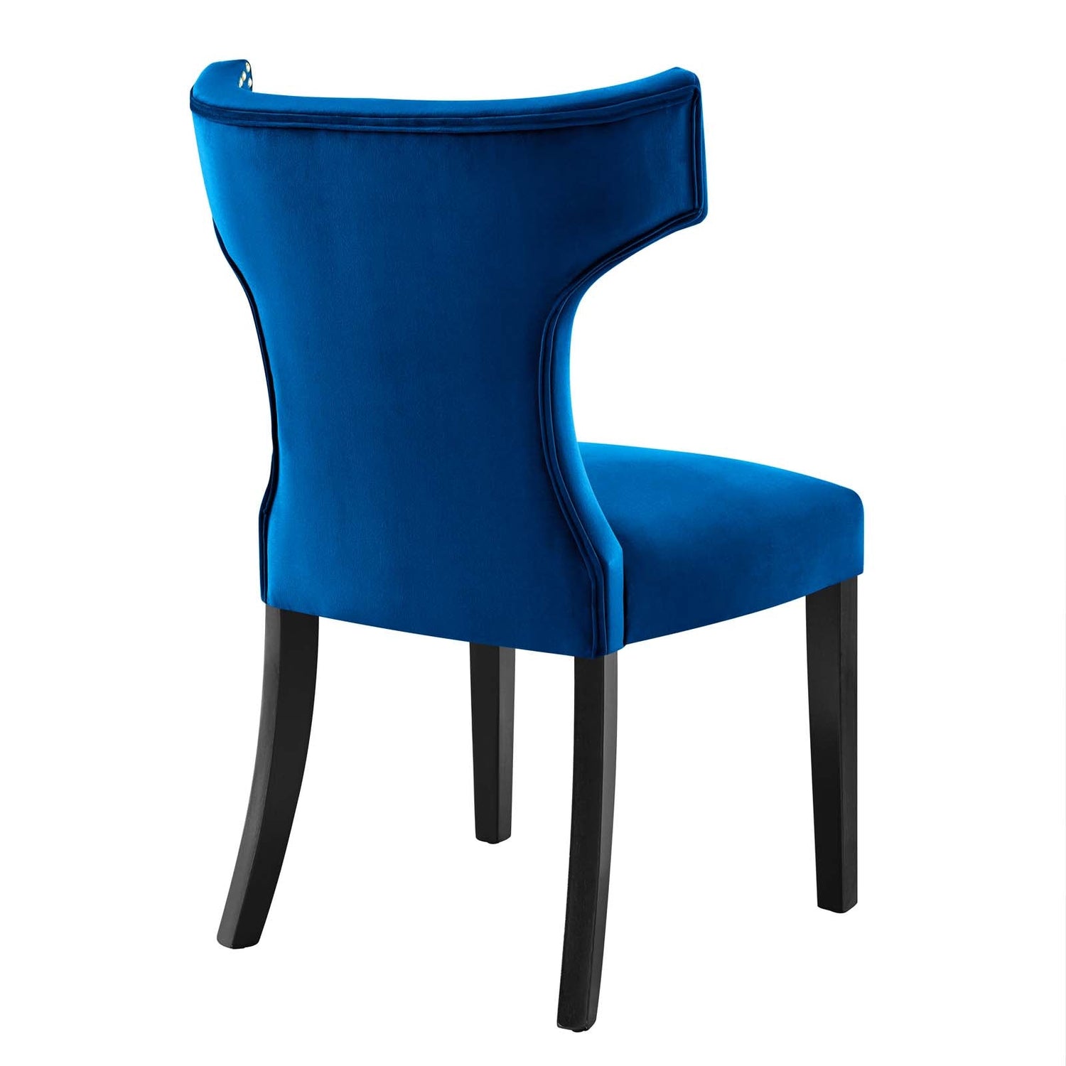 Curve Performance Velvet Dining Chairs - Set of 2 By HouseBean