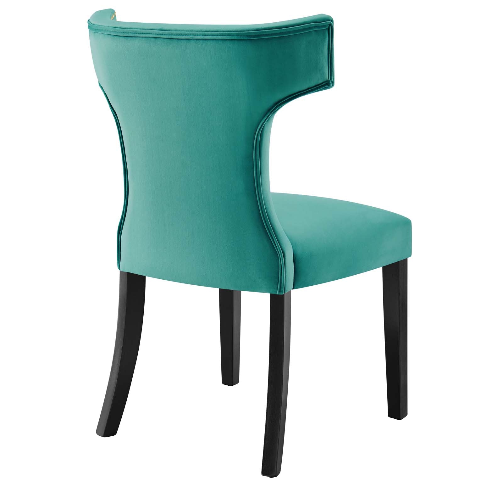 Curve Performance Velvet Dining Chairs - Set of 2 By HouseBean