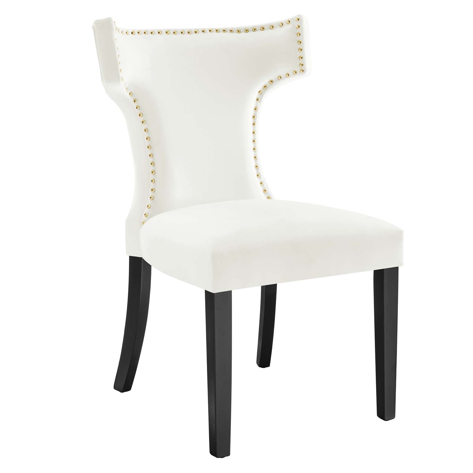 Curve Performance Velvet Dining Chairs - Set of 2 By HouseBean