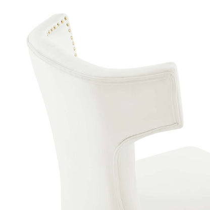 Curve Performance Velvet Dining Chairs - Set of 2 By HouseBean