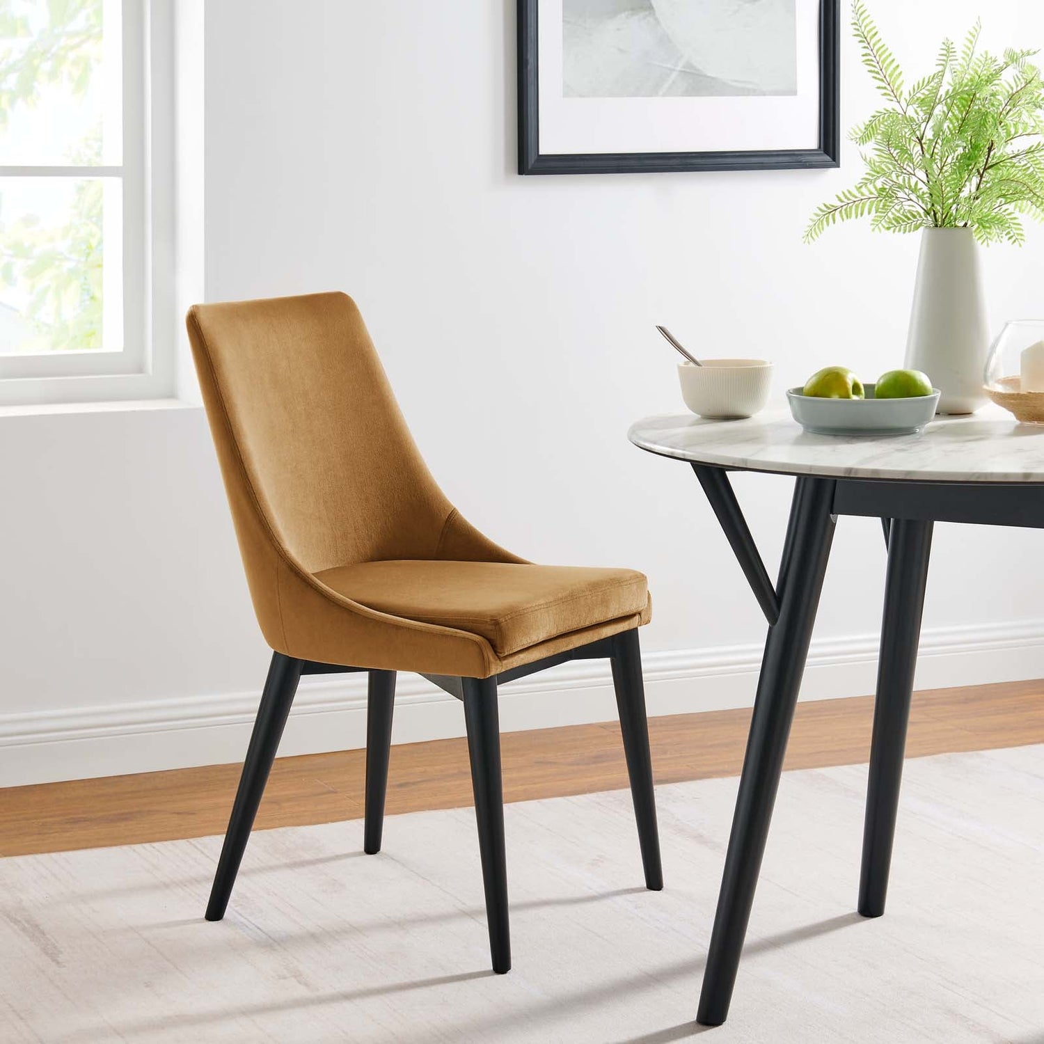 Viscount Performance Velvet Dining Chair By HouseBean