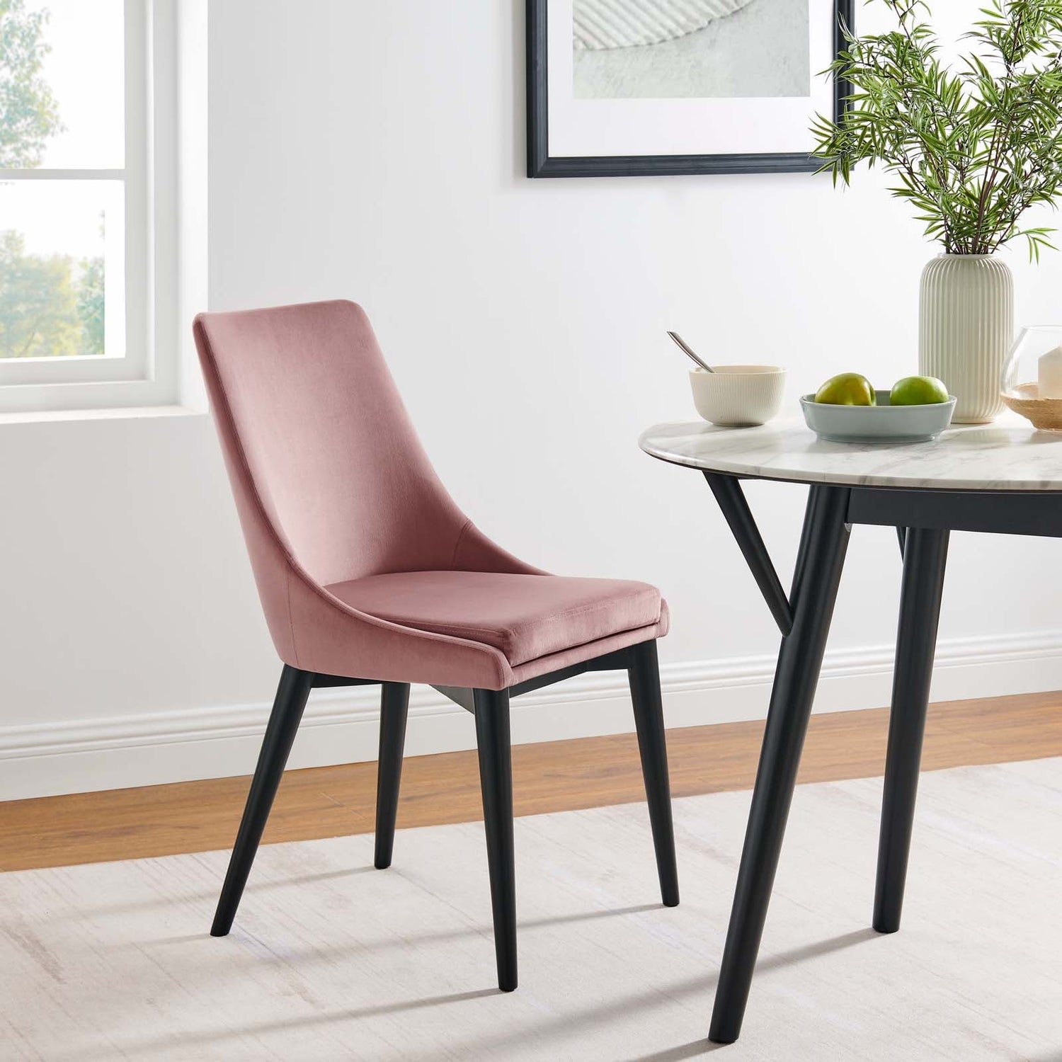 Viscount Performance Velvet Dining Chair By HouseBean