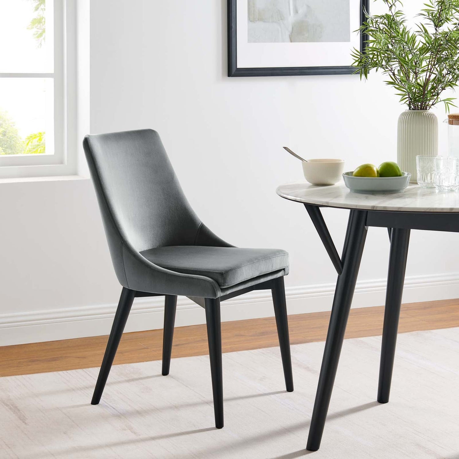 Viscount Performance Velvet Dining Chair By HouseBean