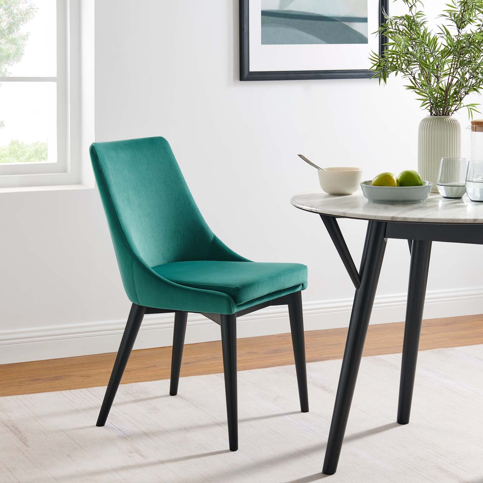 Viscount Performance Velvet Dining Chair By HouseBean