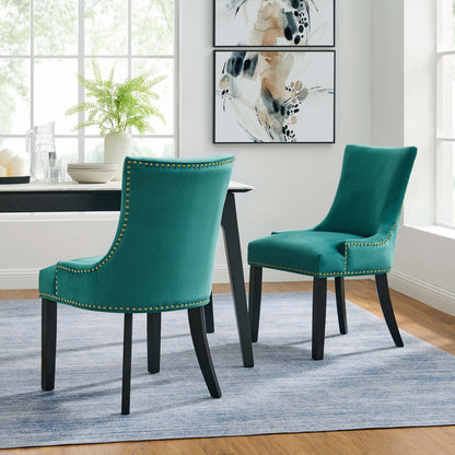 Marquis Performance Velvet Dining Chairs - Set of 2 By HouseBean