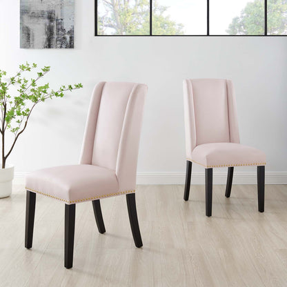 Baron Performance Velvet Dining Chairs - Set of 2 By HouseBean