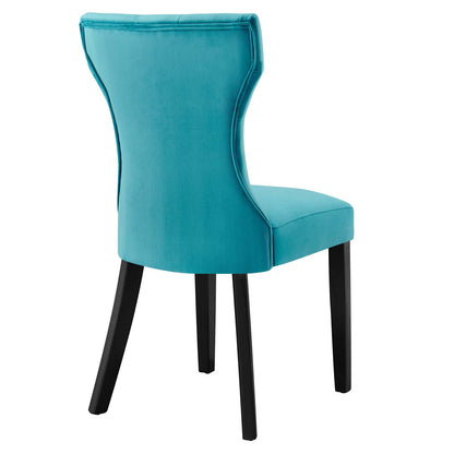 Silhouette Performance Velvet Dining Chairs - Set of 2 By HouseBean