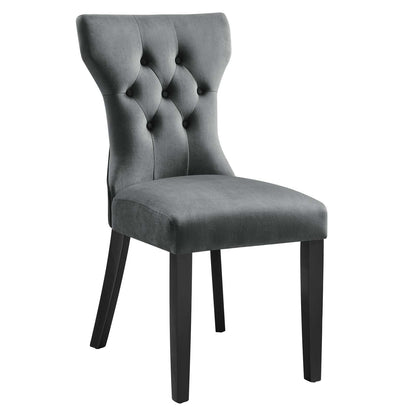 Silhouette Performance Velvet Dining Chairs - Set of 2 By HouseBean