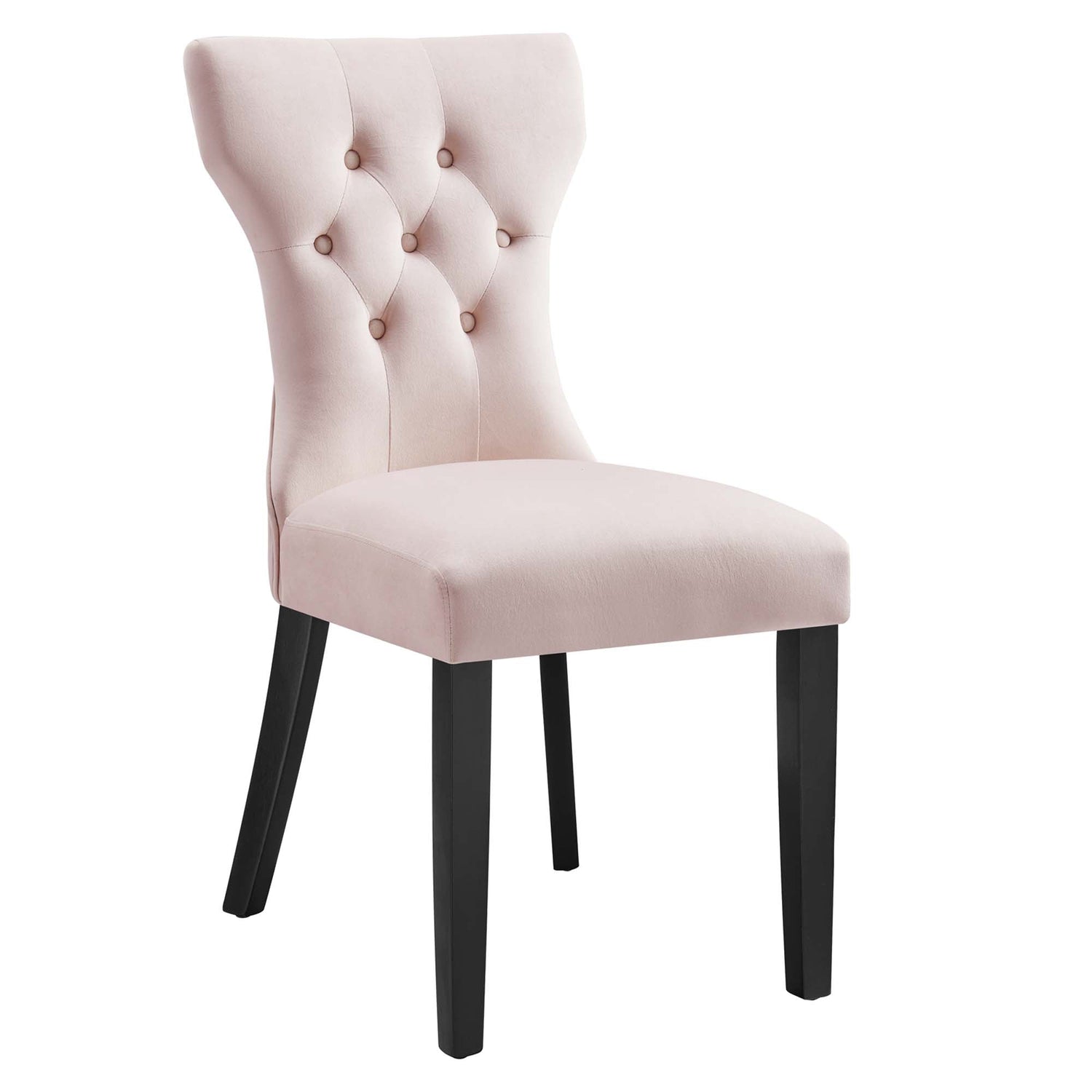 Silhouette Performance Velvet Dining Chairs - Set of 2 by Modway