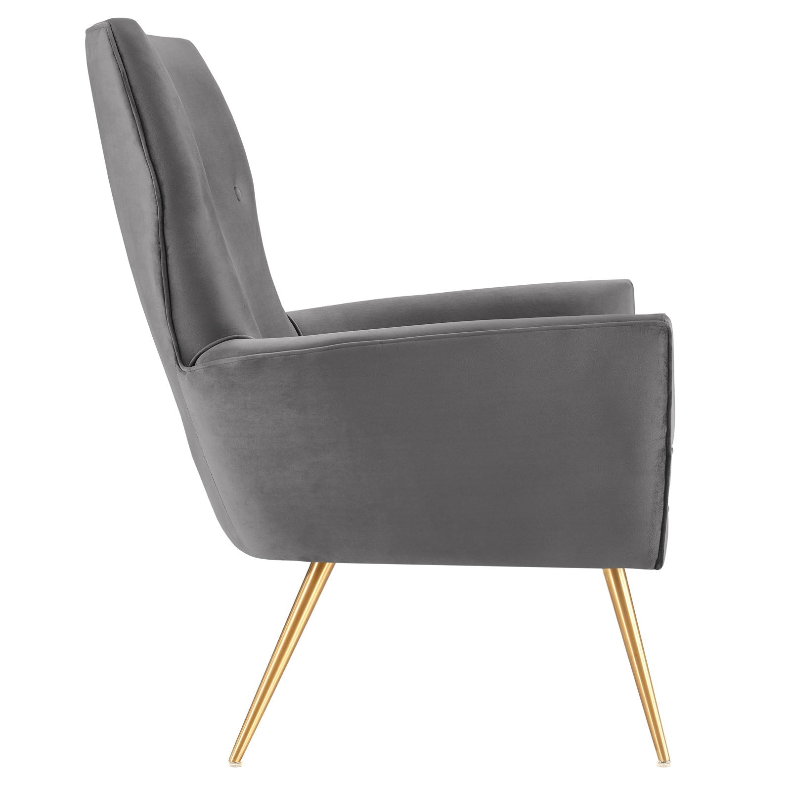 Renata Button Tufted Performance Velvet Armchair By HouseBean