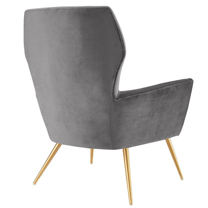 Renata Button Tufted Performance Velvet Armchair By HouseBean