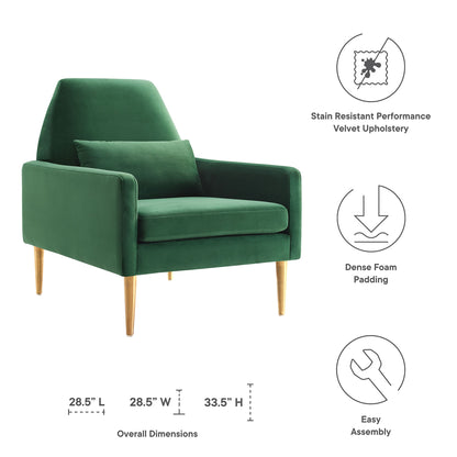 Liliana Performance Velvet Armchair by Modway