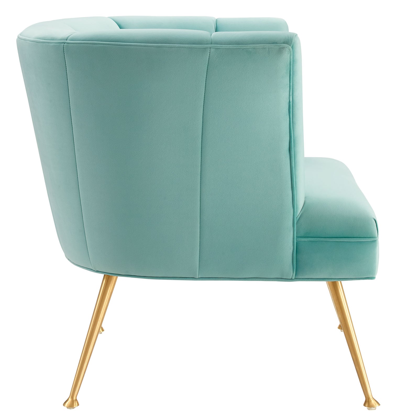 Veronica Channel Tufted Performance Velvet Armchair By HouseBean