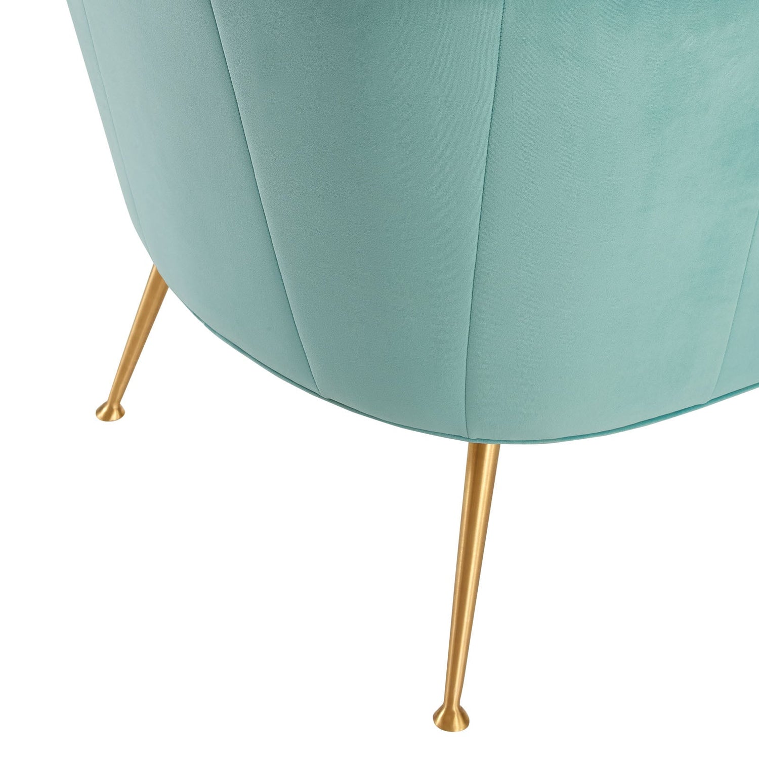 Veronica Channel Tufted Performance Velvet Armchair By HouseBean