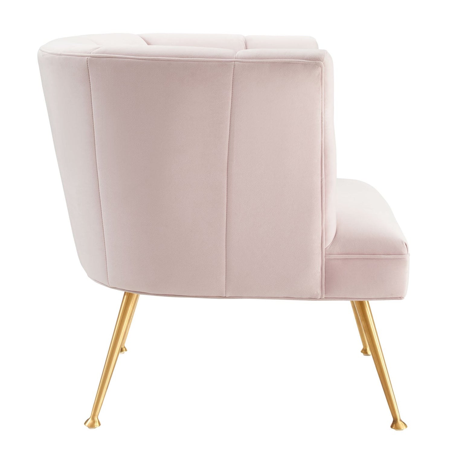 Veronica Channel Tufted Performance Velvet Armchair By HouseBean