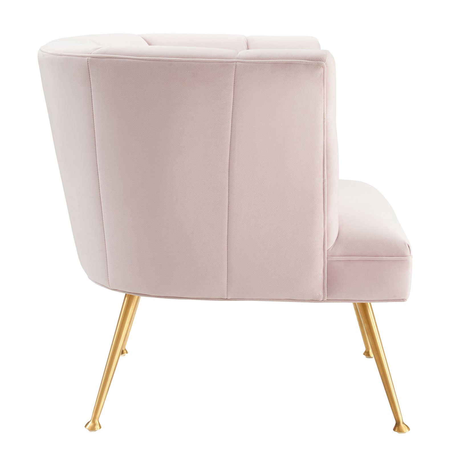 Veronica Channel Tufted Performance Velvet Armchair By HouseBean