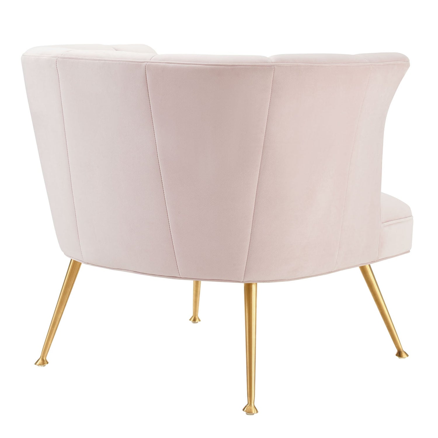 Veronica Channel Tufted Performance Velvet Armchair By HouseBean