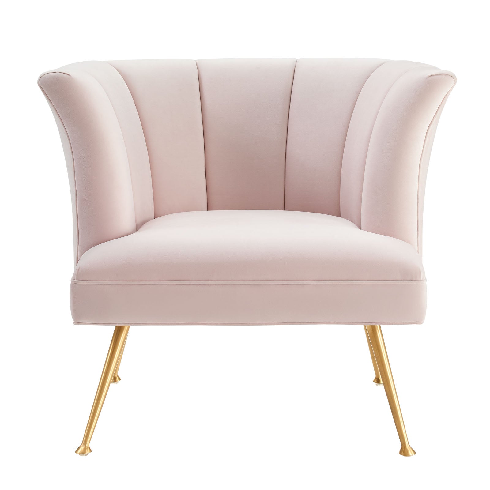 Veronica Channel Tufted Performance Velvet Armchair By HouseBean