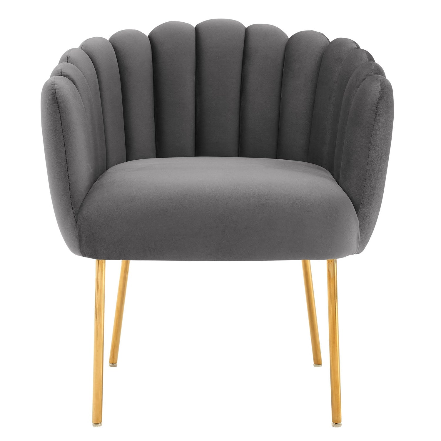 Sanna Channel Tufted Performance Velvet Armchair By HouseBean