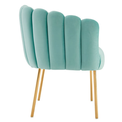 Sanna Channel Tufted Performance Velvet Armchair By HouseBean