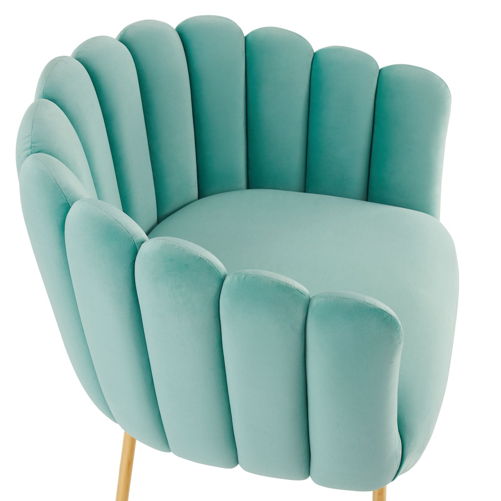 Sanna Channel Tufted Performance Velvet Armchair By HouseBean