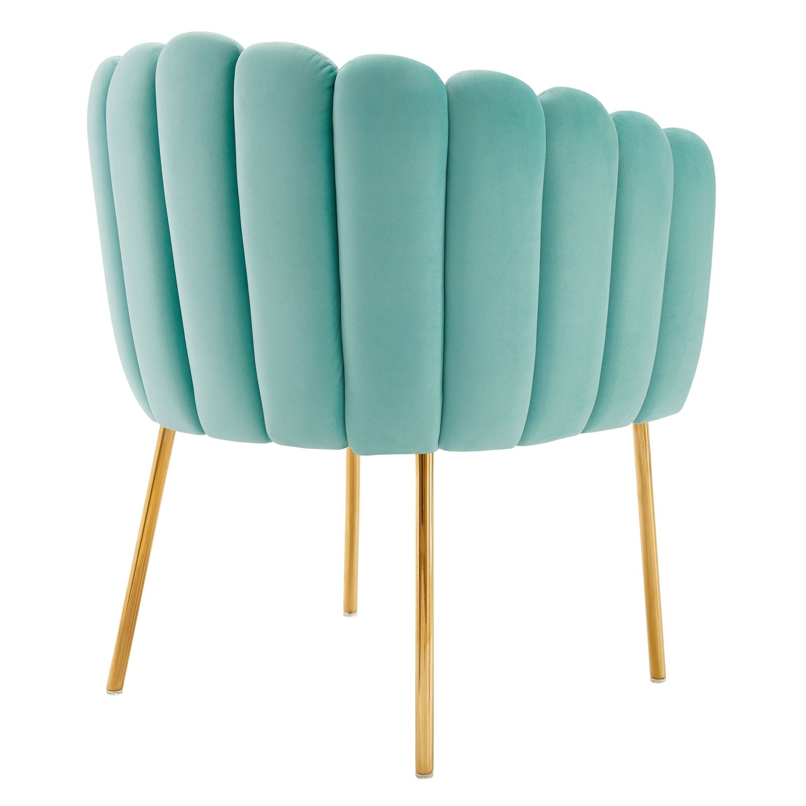 Sanna Channel Tufted Performance Velvet Armchair By HouseBean