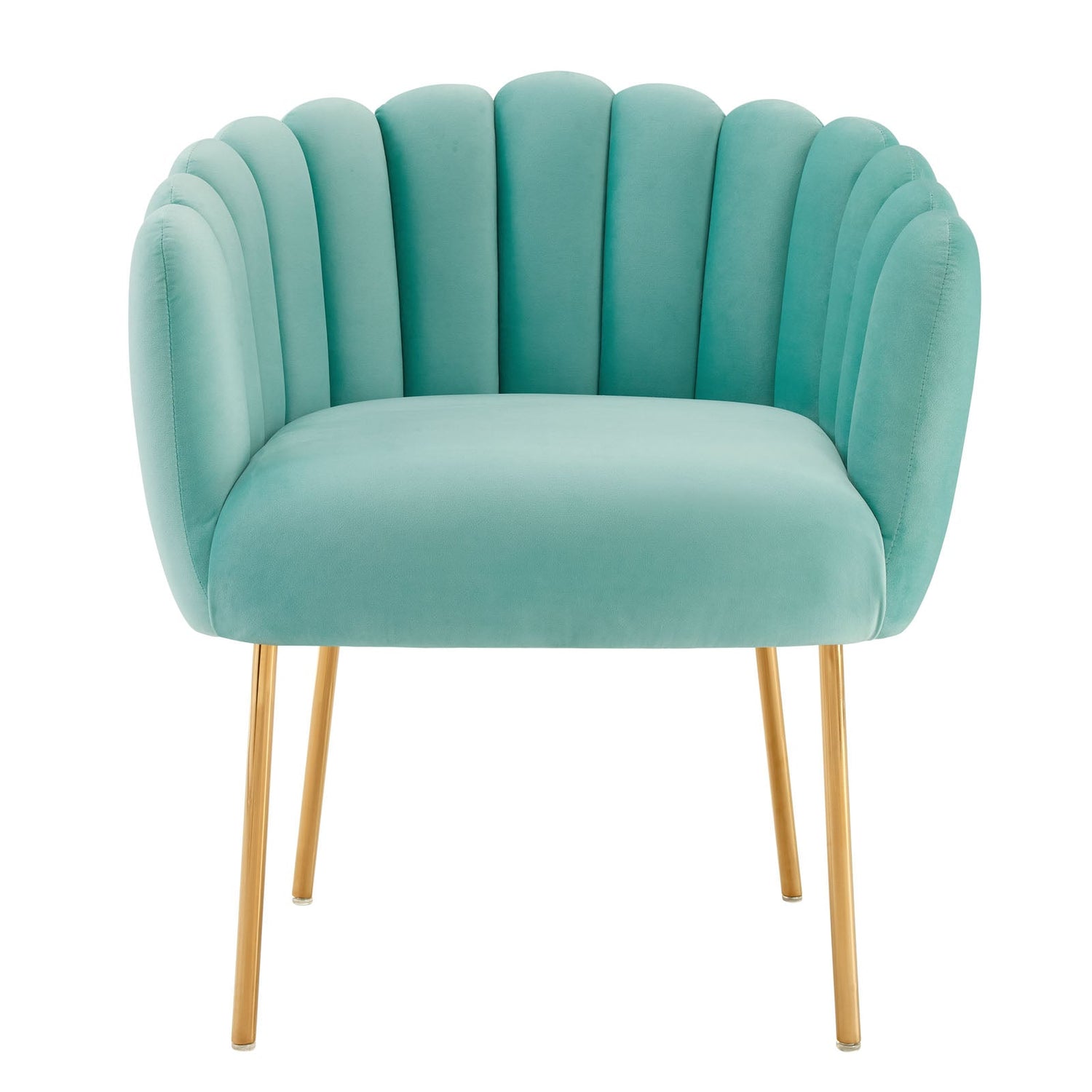 Sanna Channel Tufted Performance Velvet Armchair By HouseBean