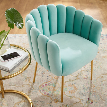 Sanna Channel Tufted Performance Velvet Armchair By HouseBean