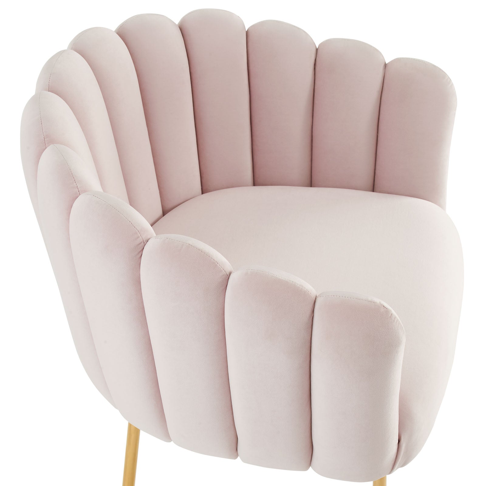 Sanna Channel Tufted Performance Velvet Armchair By HouseBean