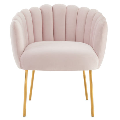 Sanna Channel Tufted Performance Velvet Armchair By HouseBean