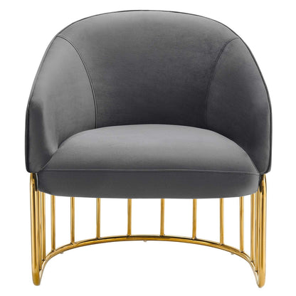 Legacy Performance Velvet Armchair By HouseBean